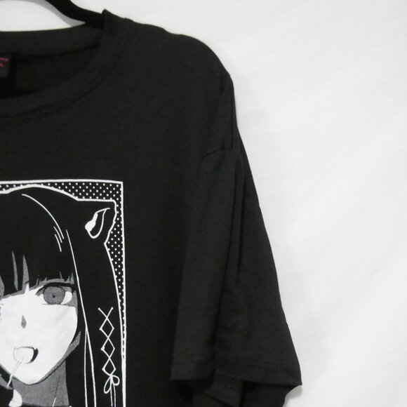 ROMWE | 2XL | Black Anime Graphic T-Shirt With Gothic Design - Picture 6 of 14
